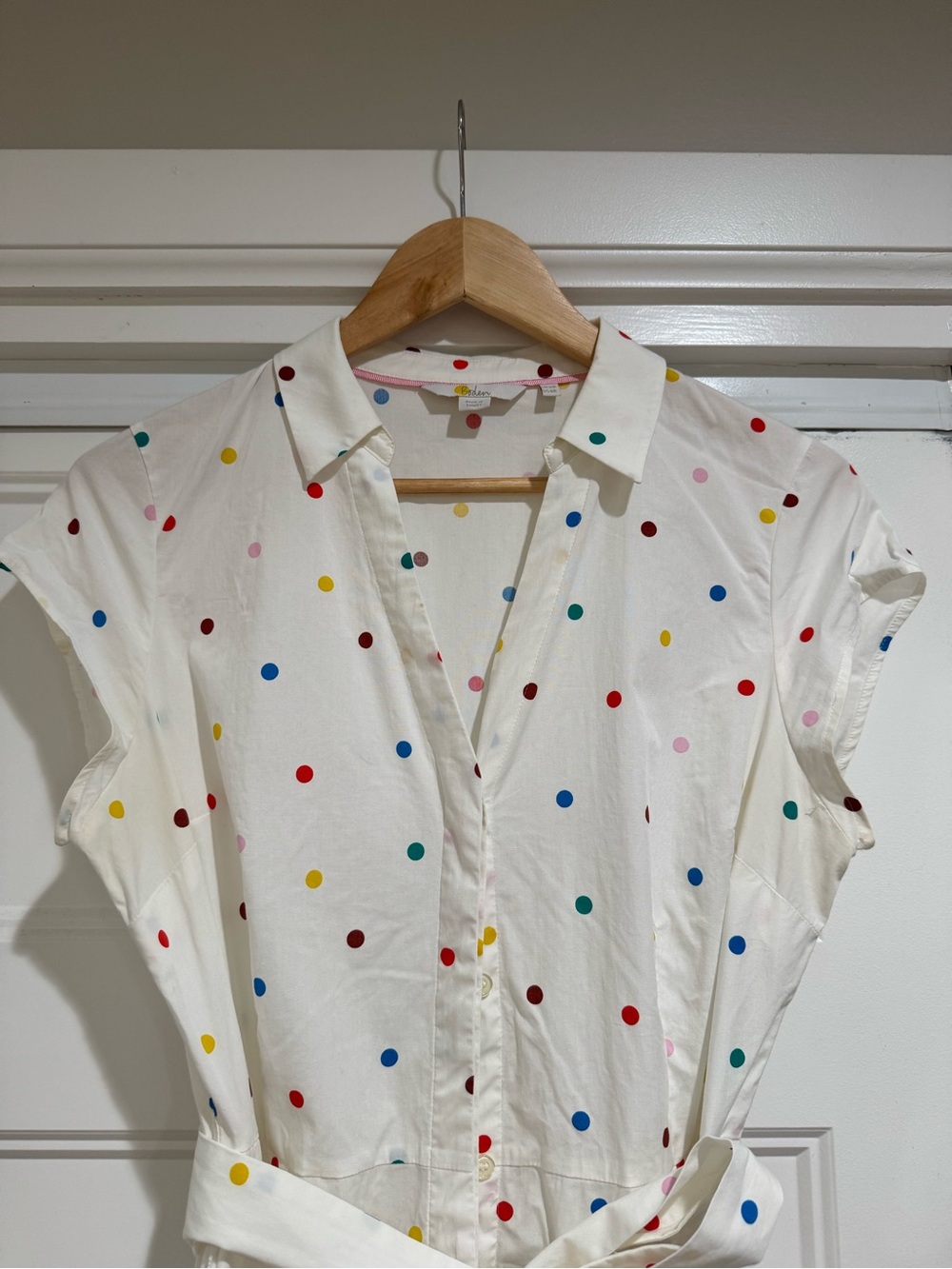 Boden Rowena Polka Dot Shirt Dress - Picture 7 of 13